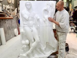 Johnny med repareret relief Jacobsen-friis Repareret relief